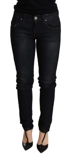 Acht Blue Washed Low Waist Skinny Denim Trouser
