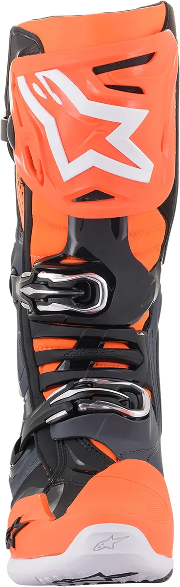 ALPINESTARS Tech 10 Boots Cool Grey/Orange Fluo Sz 11 2010020-9040-11