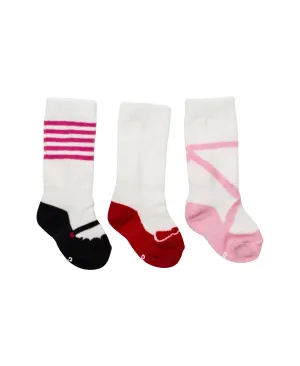 Baby Girl Shoe Socks - 3 Pack