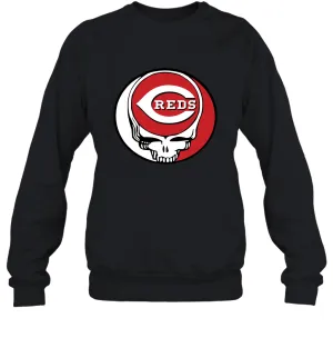 Cincinnati Reds Grateful Dead Steal Your Face Baseball Adult Sweatshirt