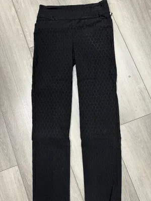 Honeycomb Jacquard Black Pant