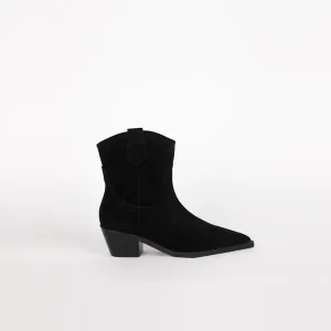 Kari Western Suede Boot (Black)