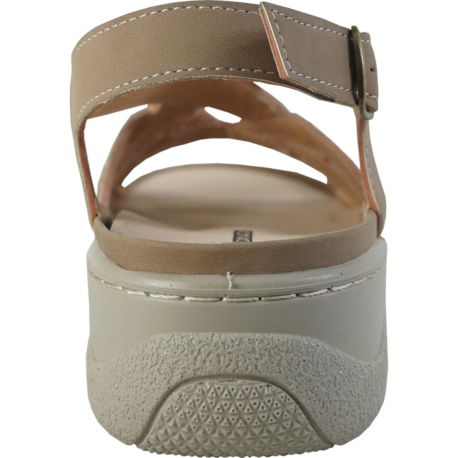 KOZI Women Comfort Casual Sandal OY3130 Wedge Sandal Taupe – Replaceable Orthopedic Footbed