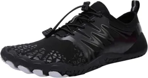 Men And Women Shoes Outdoor Beach Shoes Swimming Water Shoes For Diving Hiking Shoes Vegan Athletic Shoes (Black, 6.5)