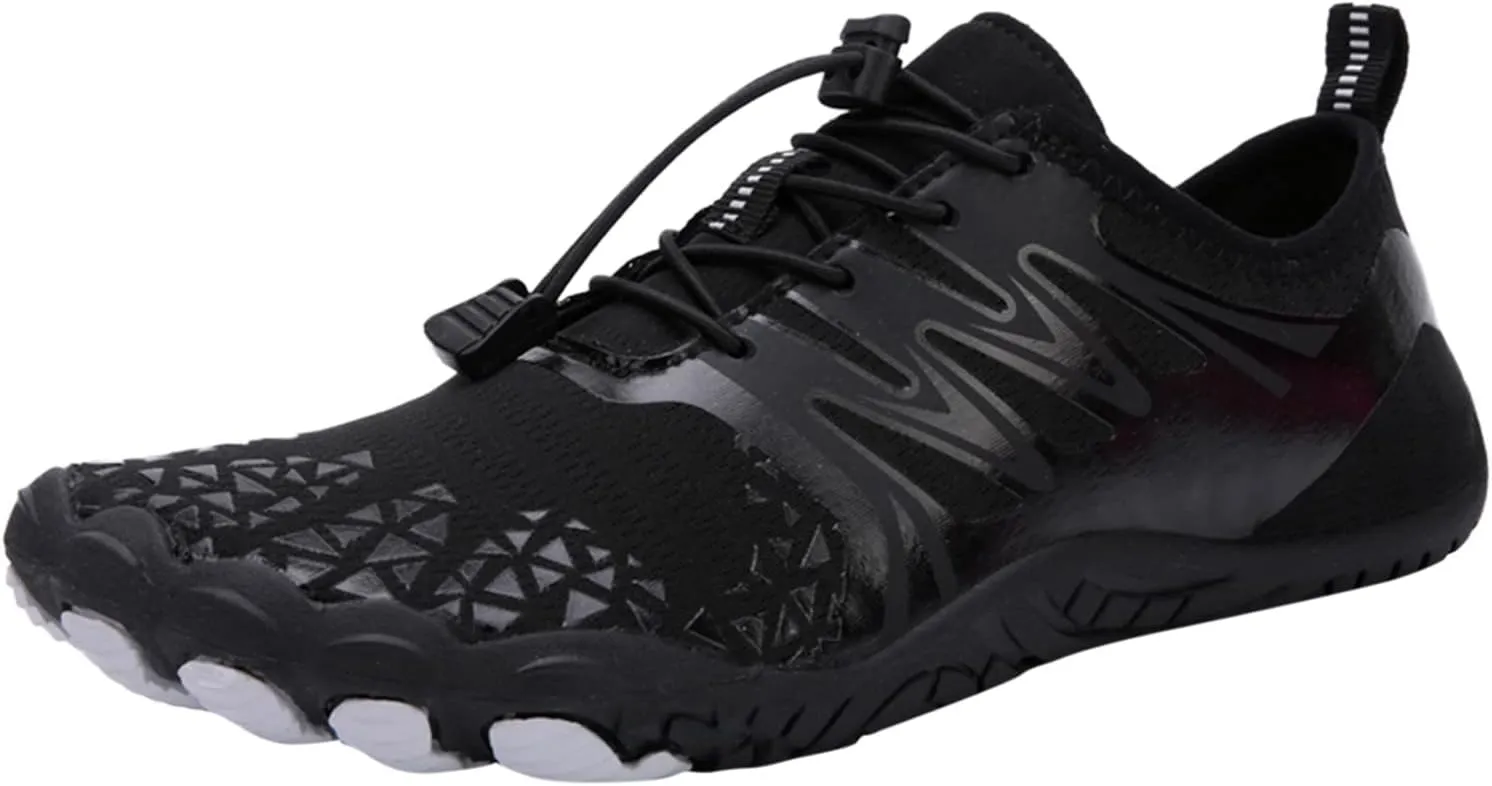 Men And Women Shoes Outdoor Beach Shoes Swimming Water Shoes For Diving Hiking Shoes Vegan Athletic Shoes (Black, 6.5)