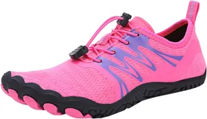 Men And Women Shoes Outdoor Beach Shoes Swimming Water Shoes For Diving Hiking Shoes Vegan Athletic Shoes (Hot Pink, 7)