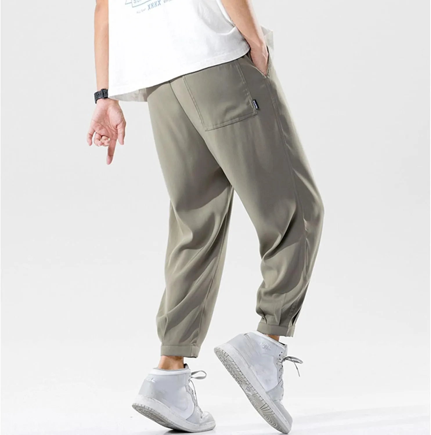 Mens Sweatpants with Pockets Big and Tall Baggy Jogger Sweatpants Lounge Pants Athletic Pants Baggy High Waisted Open
