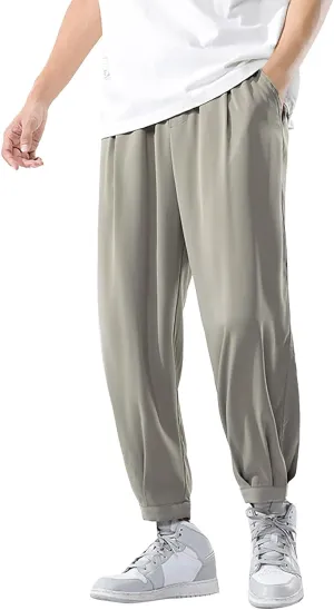 Mens Sweatpants with Pockets Big and Tall Baggy Jogger Sweatpants Lounge Pants Athletic Pants Baggy High Waisted Open