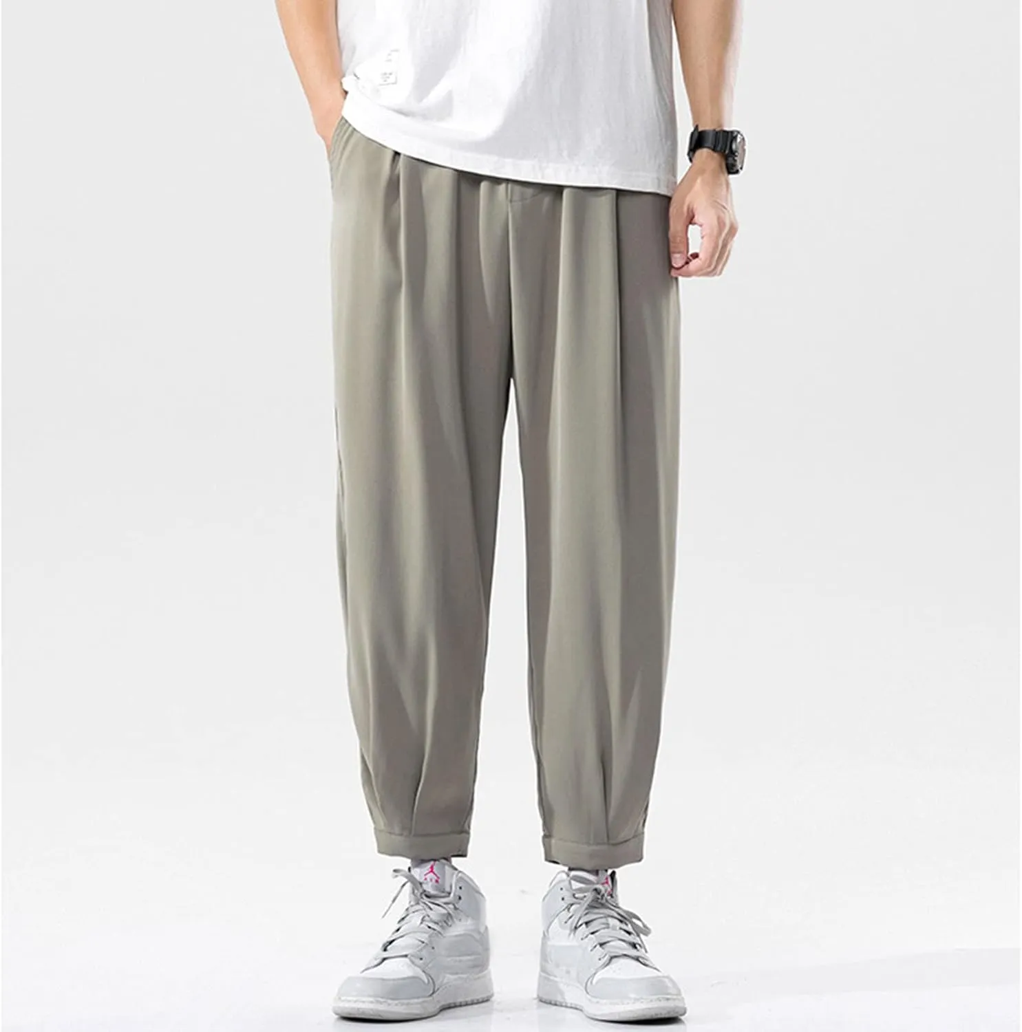 Mens Sweatpants with Pockets Big and Tall Baggy Jogger Sweatpants Lounge Pants Athletic Pants Baggy High Waisted Open