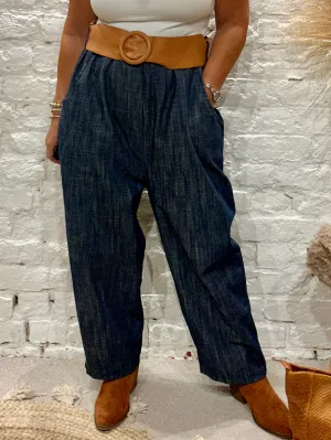 The Alpine Barrel Leg Nep Jeans With Pockets