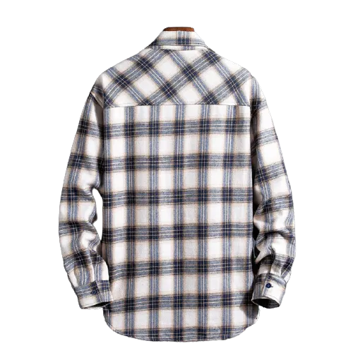 West Louis Velvet Thickening Fashion Plaid Shirt