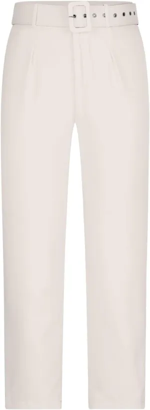 Women's Elegant High Waist Belted Pants Casual Pleated Straight Leg Trousers Office Suit Pants Trousers with Pockets